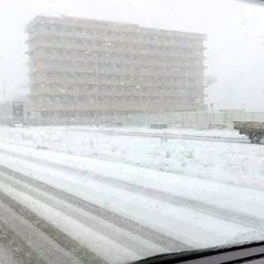 Snow at Corby Steelworks