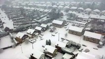 Drone footage shows Sutton Coldfield covered in snow