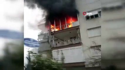 Antalya'da daire alev topuna döndü