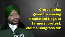 Crores being given for waving Khalistani flags at farmers’ protest, claims Congress MP