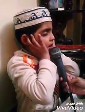 Cute boy giving Azan