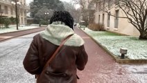 Snow blankets the town of Versailles