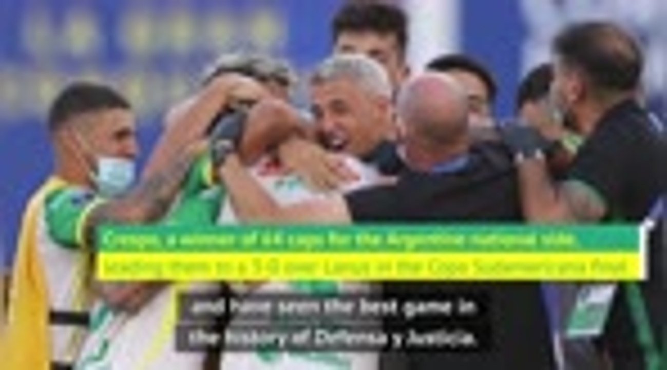 Crespo overwhelmed after Defensa triumph