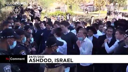 Manifestação violenta de judeus ultraortodoxos em Israel