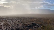 Badlands get a nice rain shower