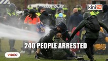Dutch police detain 240 nationwide as anti-lockdown protests turn violent