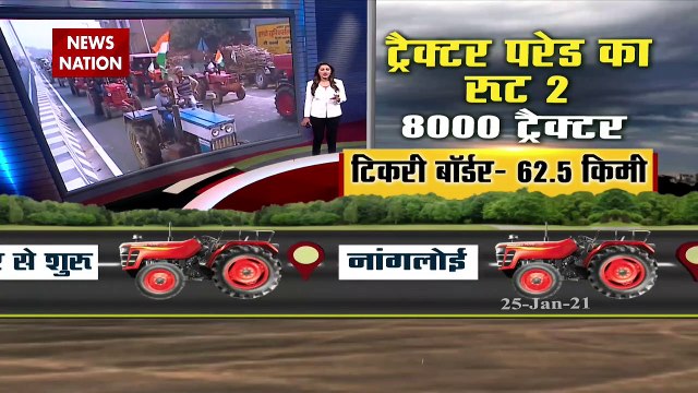 Farmer Protest: देखिए यह है किसान ट्रैक्टर परेड का रूट,चप्पे चप्पे पर होगी दिल्ली पुलिस की नजर