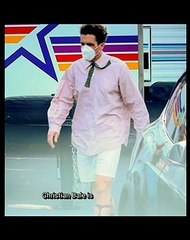 Christian Bale Wears Boxer Shorts on Set of New Movie with Zoe Saldana