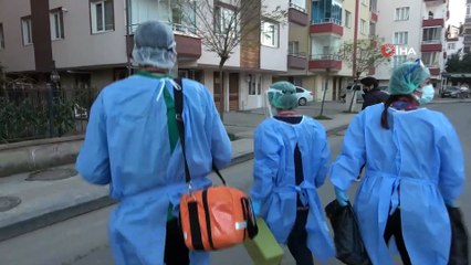 Asırlık çınarlara evde korona virüs aşısı vuruldu