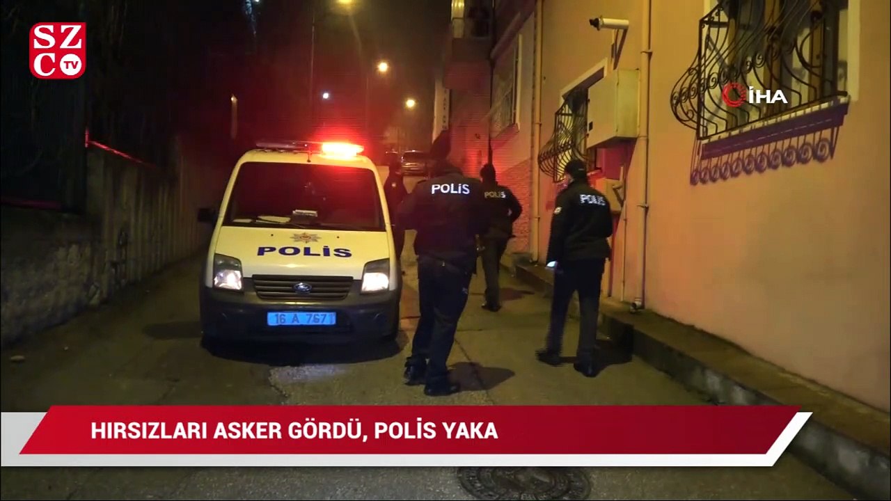 Kısıtlama saatinde hırsızları asker gördü, polis yakaladı