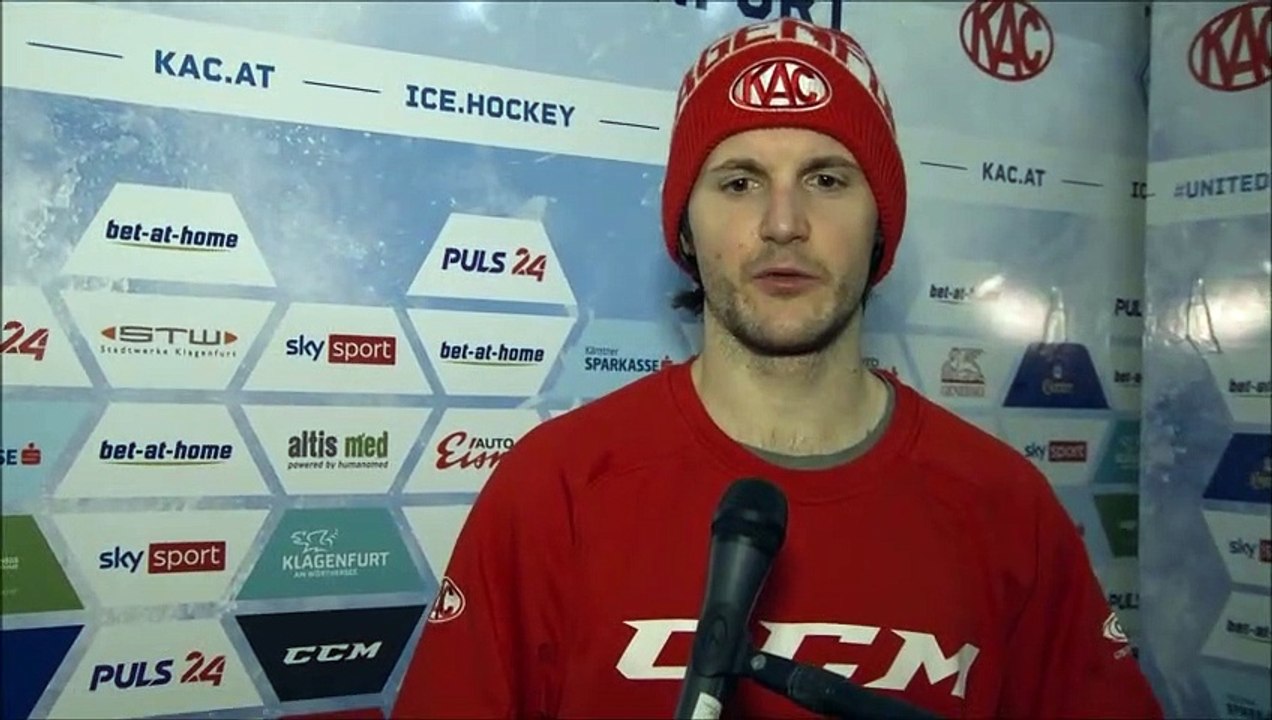 24.01.21: Manuel Ganahl (KAC) nach Sieg über Linz