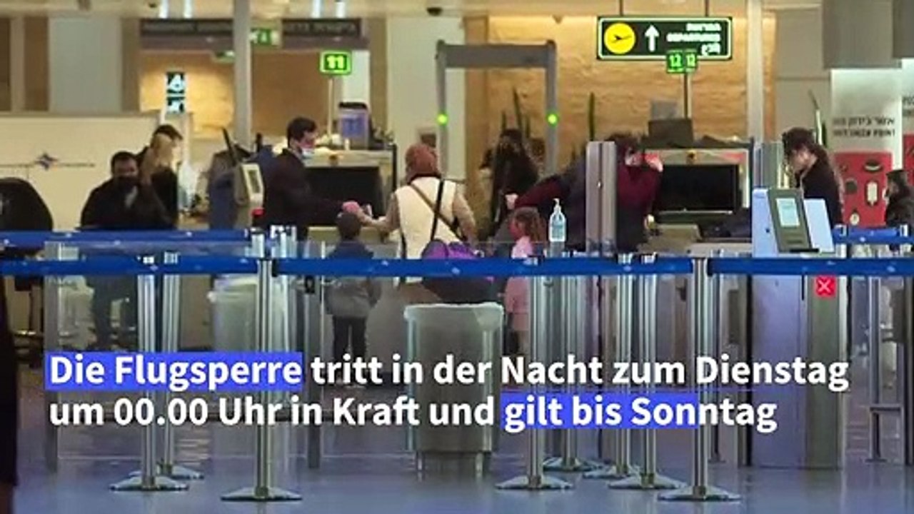 Israel setzt wegen Corona-Mutanten internationale Flüge aus
