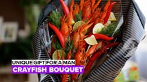 Edible bouquet: Crayfish floral arrangement