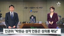 [뉴스A 클로징]국가인권위 “박원순 성적언동은 성희롱” 의결