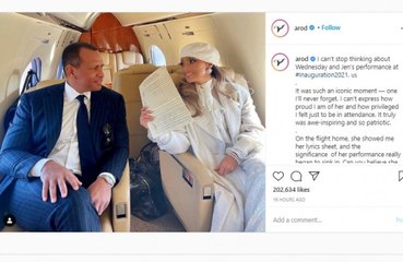 Alex Rodriguez praises Jennifer Lopez's 'iconic' inauguration performance