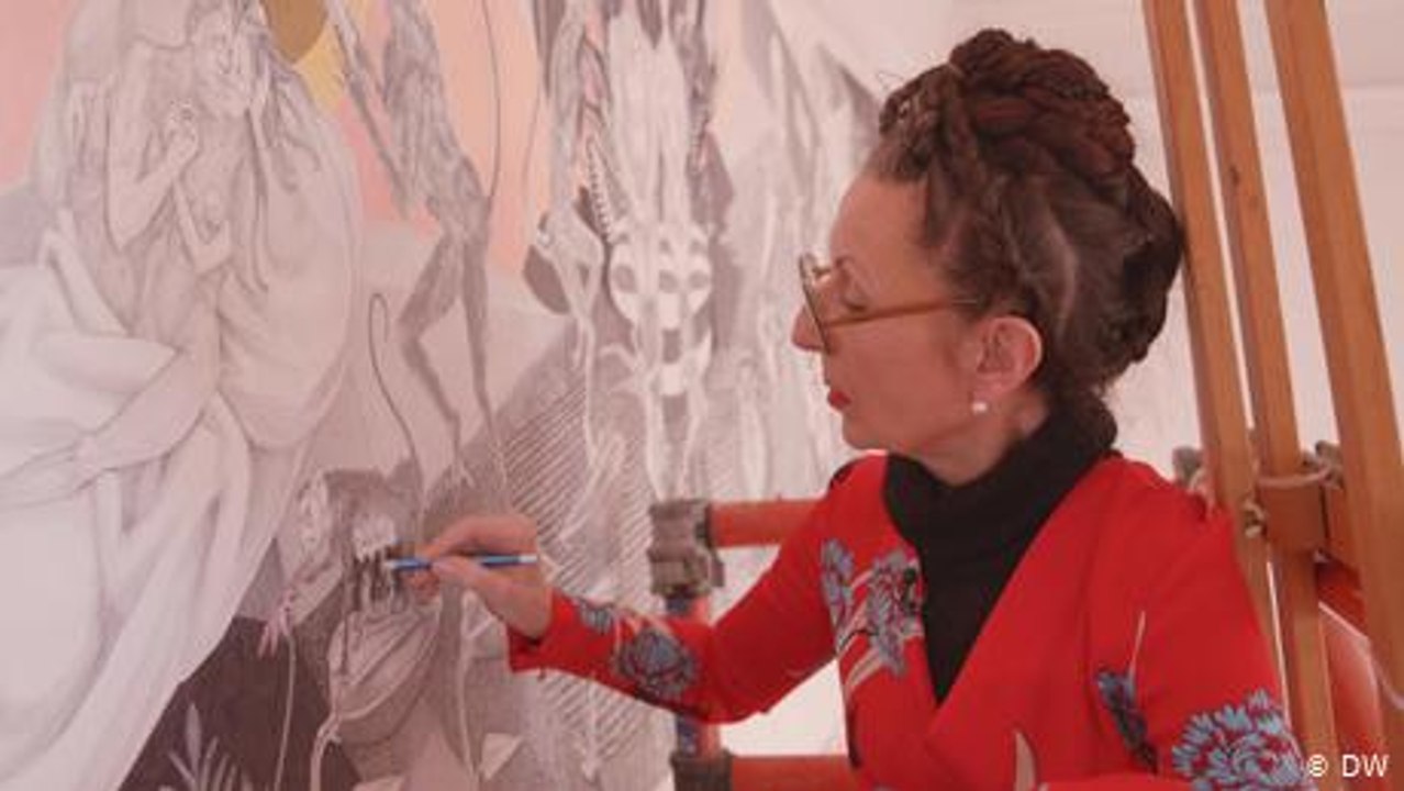 Monumentales Wandbild: Malen für Europa