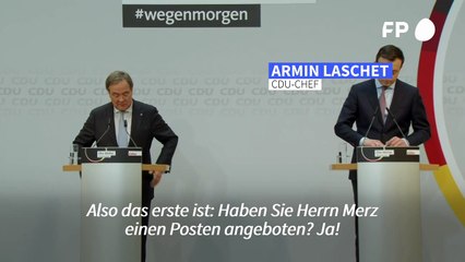 Video herunterladen: Laschet will Merz in CDU-Team integrieren