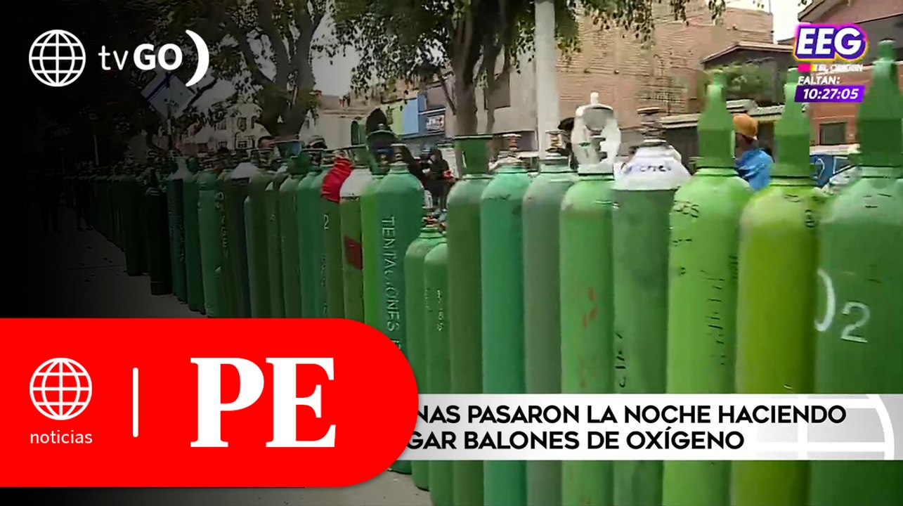 Decenas de personas pasaron la noche haciendo cola para recargar balones de oxígeno |Primera Edición