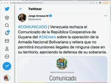 Venezuela reitera a Guyana que defenderá su soberanía al no permitir incursiones ilegales