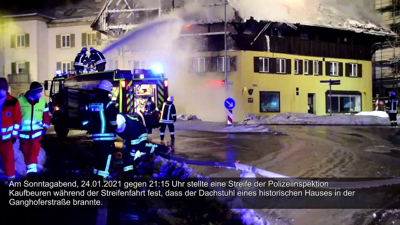 Kaufbeuren | Brand eines denkmalgeschützten Hauses