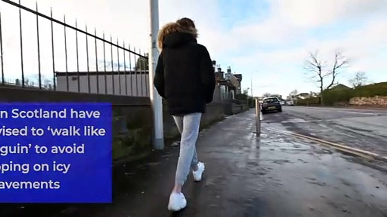 Avoid slipping on the ice - Walk like a penguin!