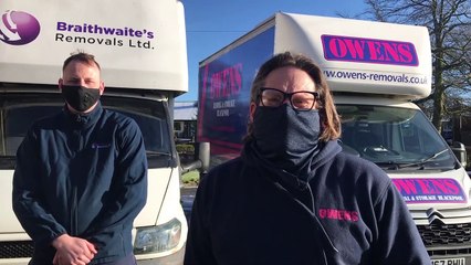 Removal men  Ben Braithwaite and Steve Owen