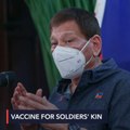 Duterte says soldiers' families to be given priority for COVID-19 vaccine