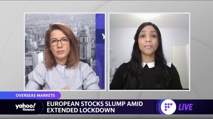 European stocks slump amid extended lockdown