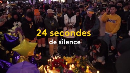 Basket-ball : de nombreux fans rendent hommage au joueur Kobe Bryant