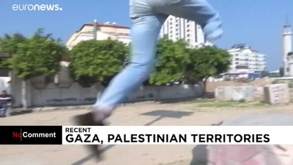 Palestinian youth determined to continue parkour despite losing leg