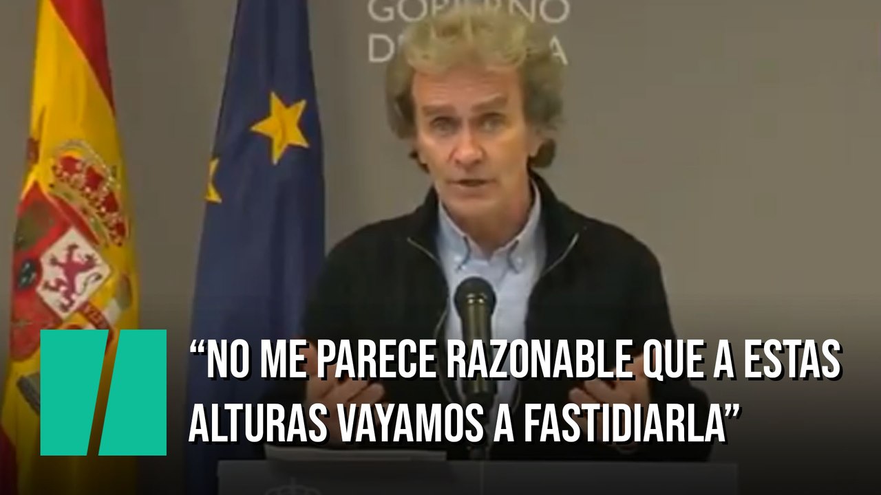Fernando Simón, harto como pocas veces ante las imágenes que han indignado a España