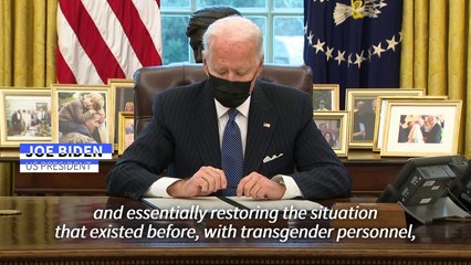 Biden signs executive order overturning Trump ban on transgender US troops