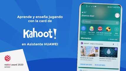 Usa la card de educación de Kahoot en Asistente para tus clases en línea