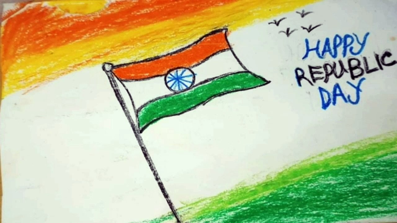 Republic day drawing