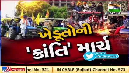 Stage set for mega tractor rally against farm laws today  _ TV9News