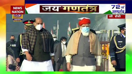 Jai Gantantra: गणतंत्र दिवस पर रक्षा मंत्री राजनाथ सिंह ने राजपथ पर किया पीएम मोदी का स्वागत