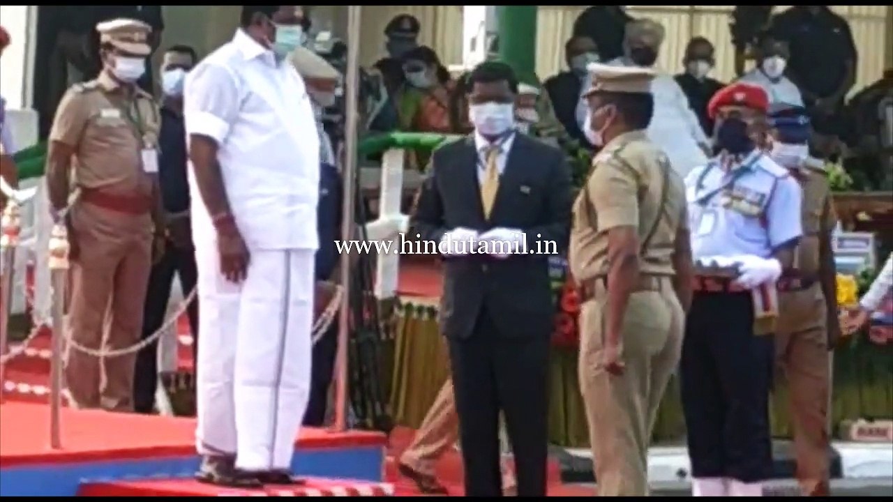 72 வது குடியரசு தின விழாவில் வீரதீர பதக்கங்களை தமிழக முதல்வர் பழனிச்சாமி வழங்கினார்