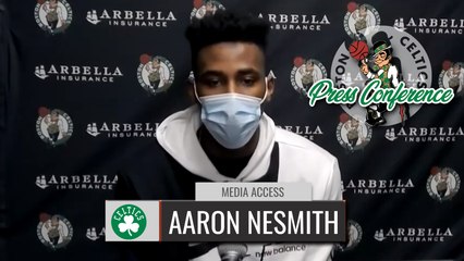 Aaron Nesmith Scores 9 Points In Celtics Win Over Bulls | Postgame Interview
