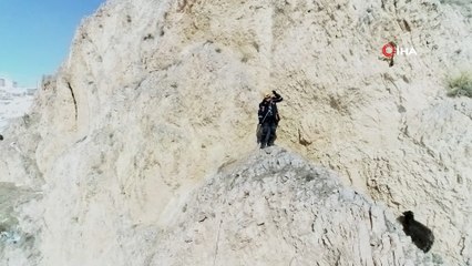 Filmleri aratmayacak keçi kurtarma... Kayalıklarda mahsur kalan keçileri AFAD kurtardı