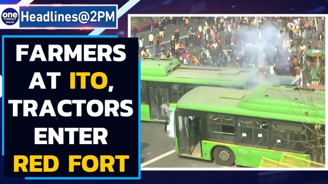 Farmers enter ITO, vandalise bus, press on to Central Delhi | Oneindia News