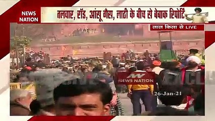 Farmers clash with police at both places Red Fort and Faridabad