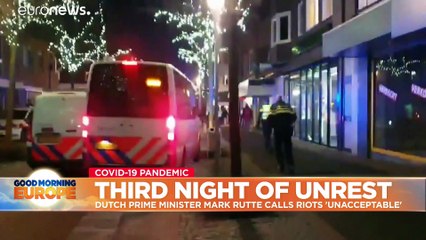 Dutch police clash with rioters in third night of violence