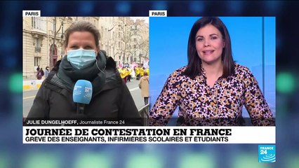 Journée de contestation en France : grève des enseignants, infirmiers scolaires et étudiants