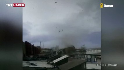 Bursa'yı hortum vurdu: 20 iş yeri zarar gördü