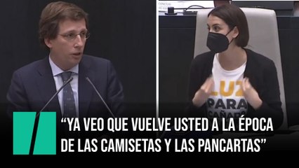 Almeida, a Rita Maestre: "Vamos a seguir hablando de cosas serias, y no de sus camisetas"
