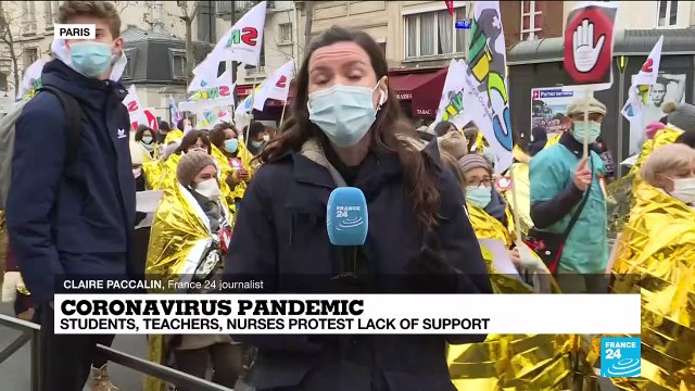 France’s students, teachers, nurses protest lack of support during Covid-19 pandemic