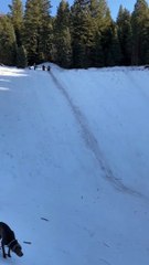 Humorous Wrecking Snow Day  american girl doll sled Slide Time!