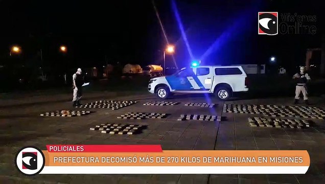 Prefectura decomisó más de 270 kilos de marihuana en Misiones