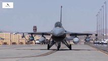 F-16 Fighter Jets Preflight   Takeoff/Landing At Nellis AFB