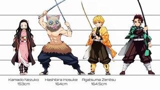 Demon Slayer | Characters Height Comparison 鬼滅の刃 | キャラクター身長比較
